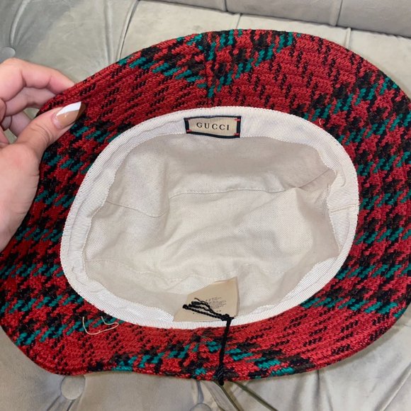Gucci Red and Green Patterned Hat main image 4